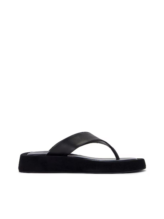 Tony Bianco Shoes - Tony Bianco Black Platform Flip Flop Sandals